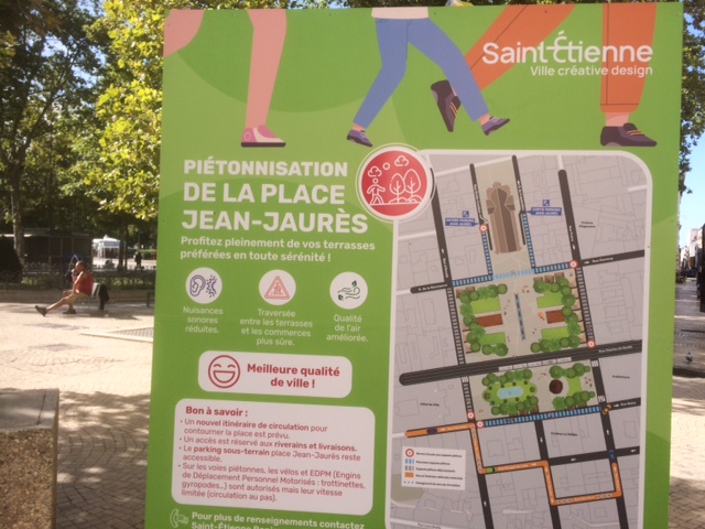 Saint Etienne : Piétonisation de la place Jean Jaurès et “Ville 30”